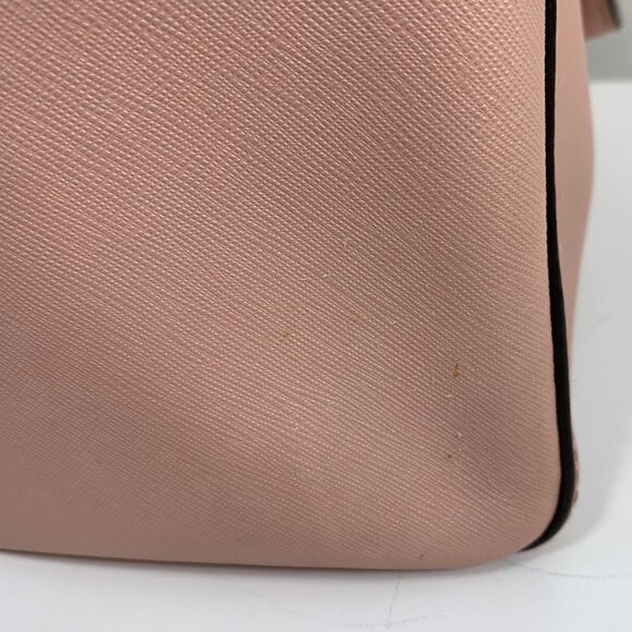 Michael Kors Cynthia Blossom Pink Gold Saffiano Leather Med Satchel Shoulder Bag - Picture 5 of 16